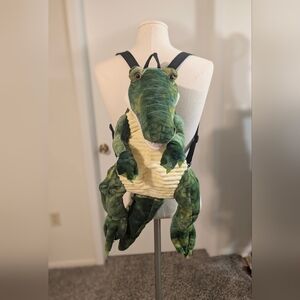 Alligator stuffed animal plush backpack bag purse